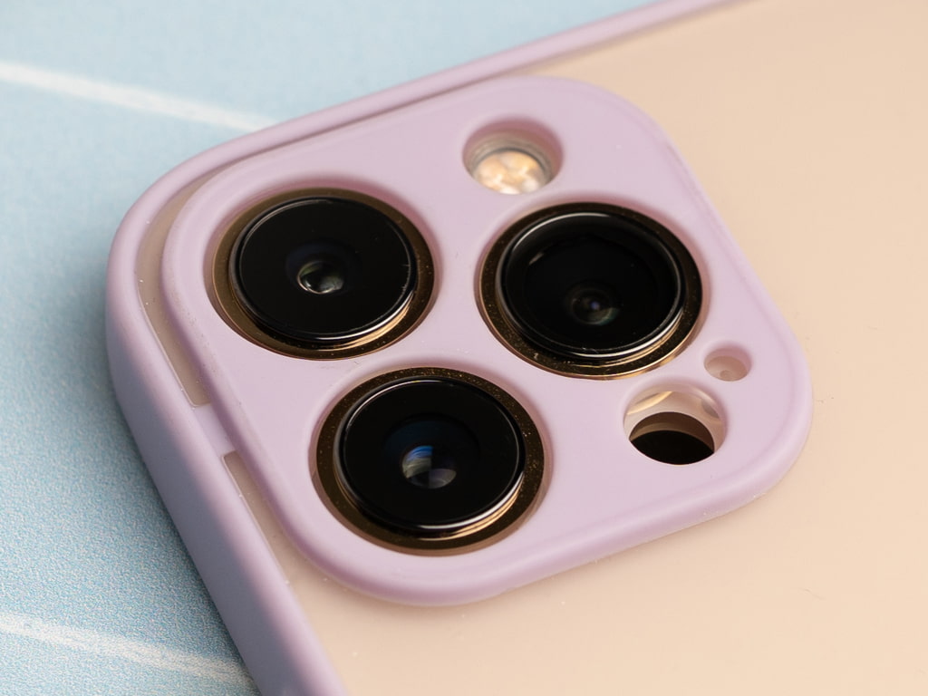 Pevný, gumový obal na iPhone 13 Pro - Fialový - 3